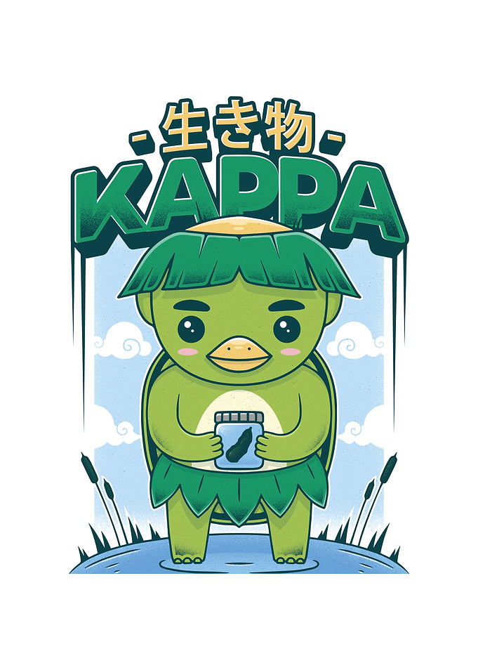 Kappa Yokai Kawaii Art