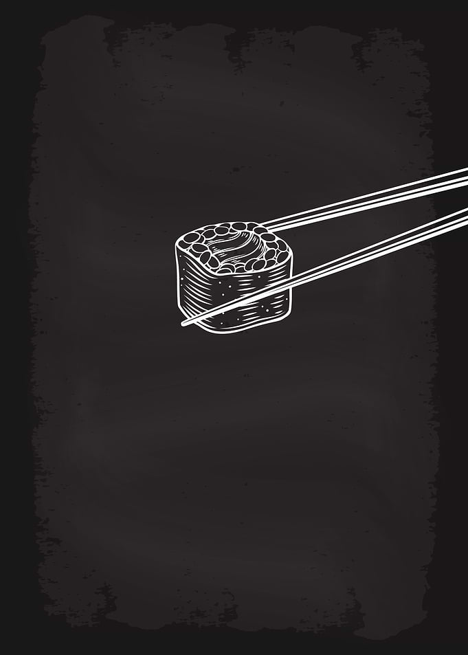 Sushi Menu Chalkboard Tuna