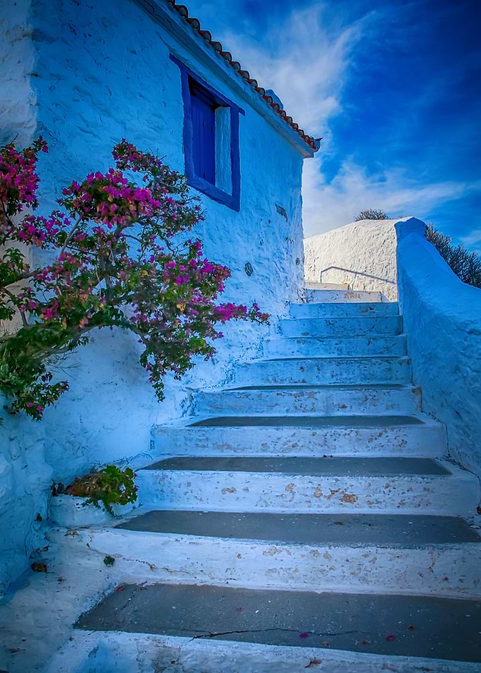 Travel,street,Greek island