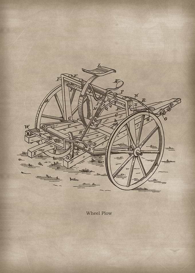 Vintage Wheel Plow