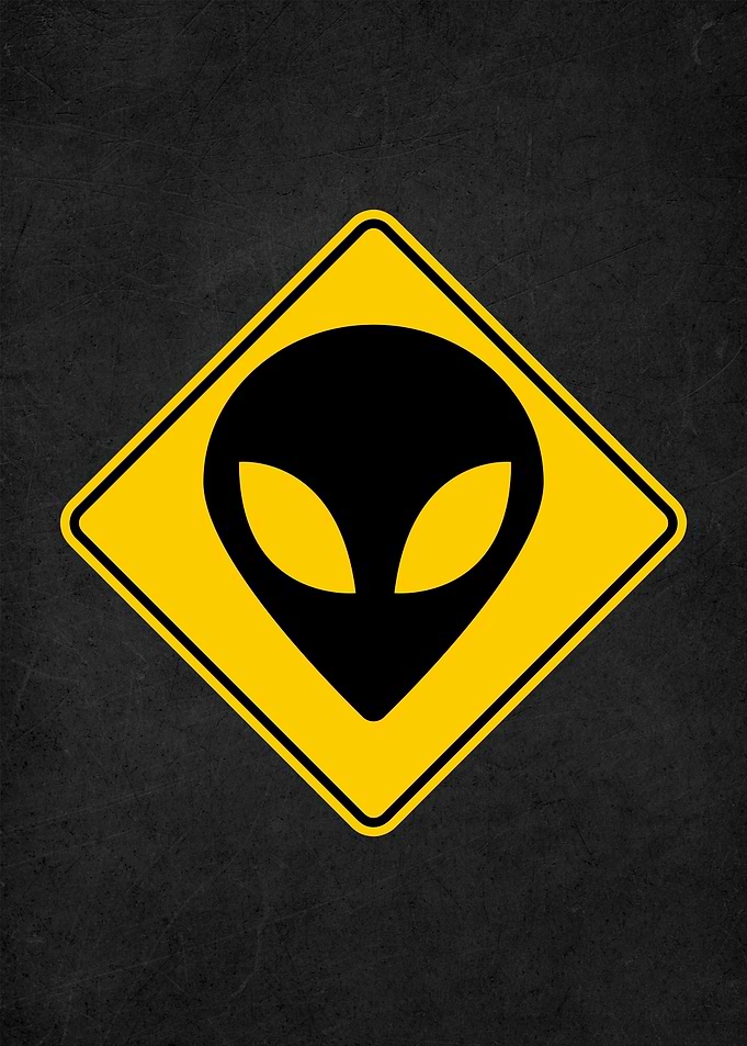 beware of alien sign