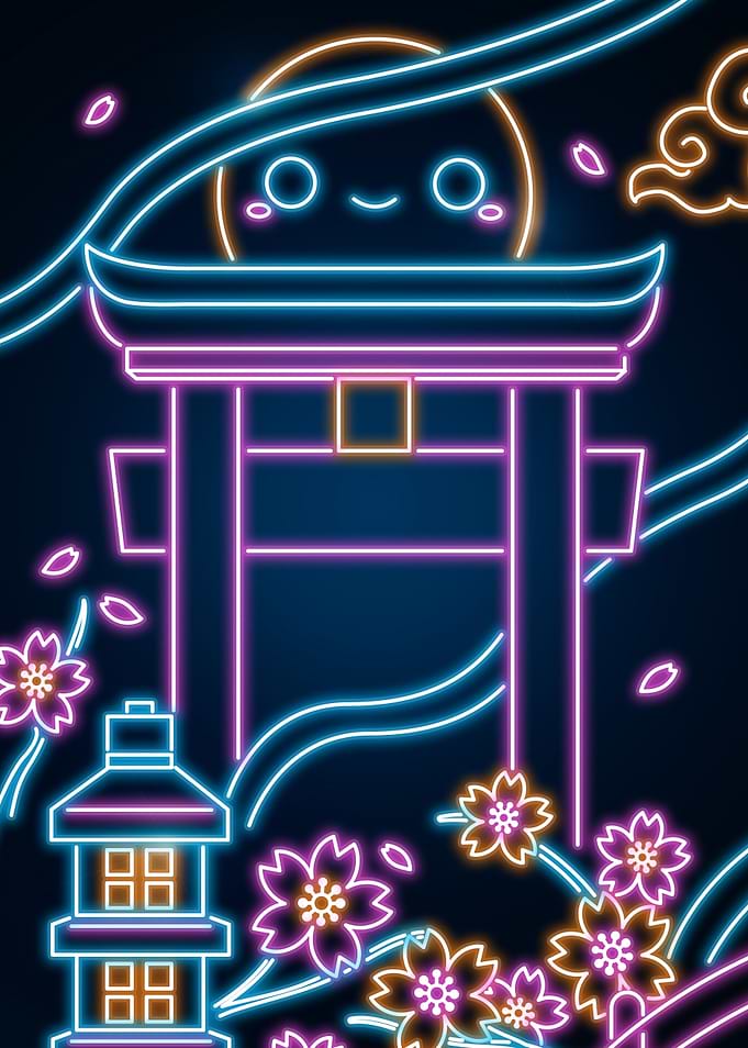 Retro Kawaii Landscape 1