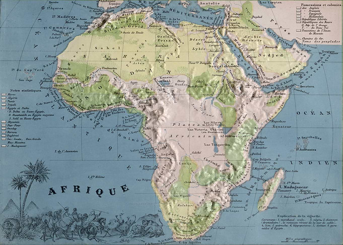 Relief map of Africa