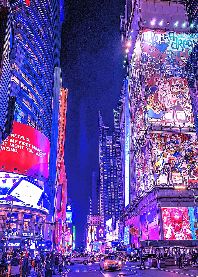 Cyberpunk tone neon city