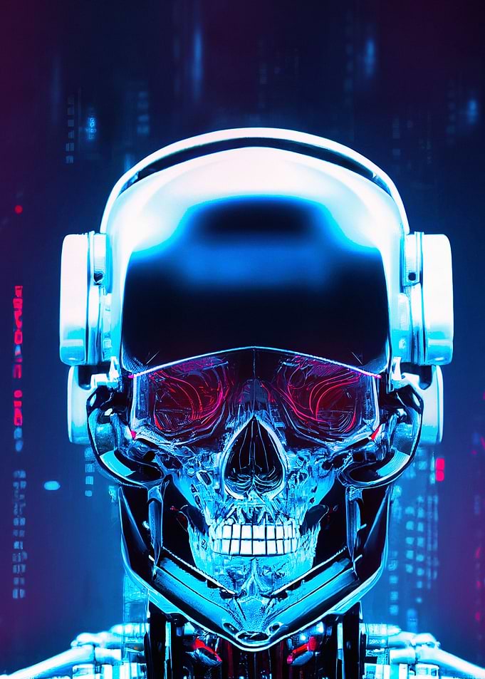 Glass skull robot