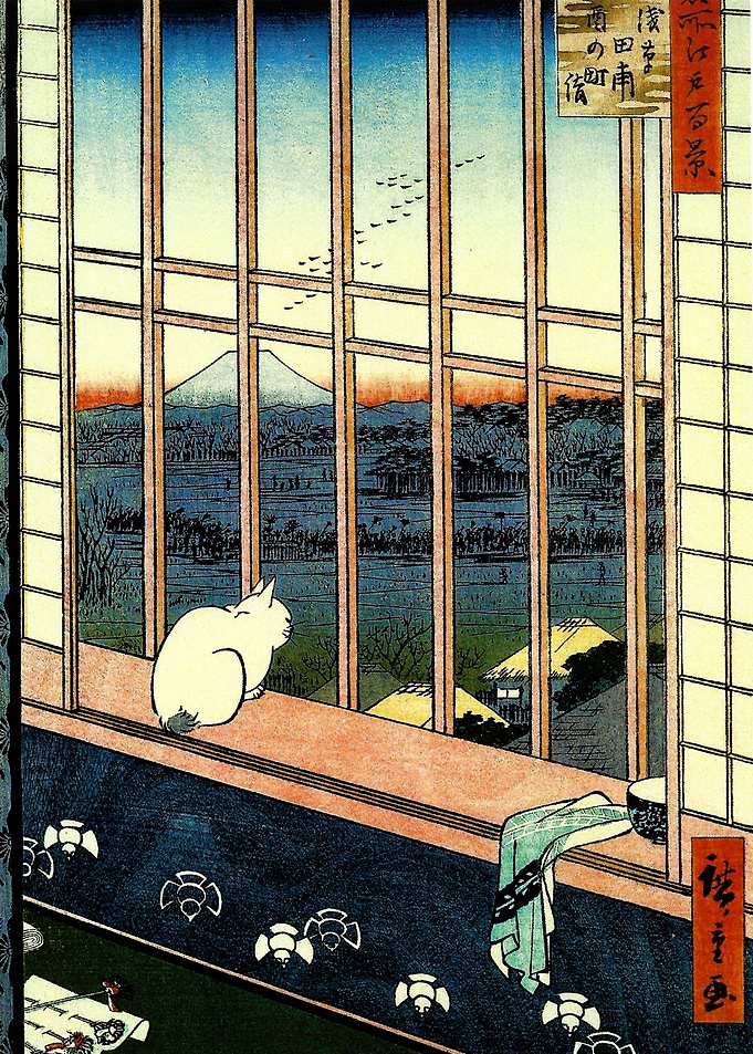 Asakusa Neko Mount Fuji