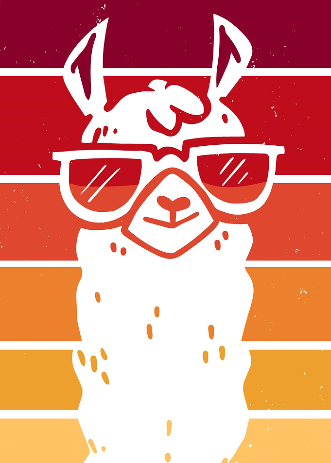 Cool Llama with Sunglasses