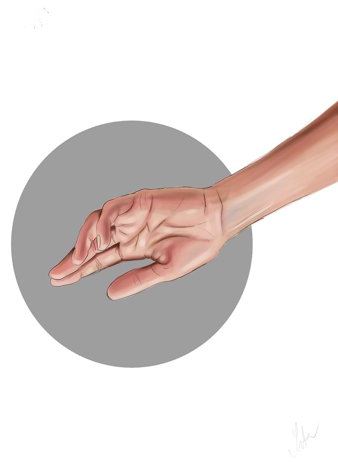 Reaching hand