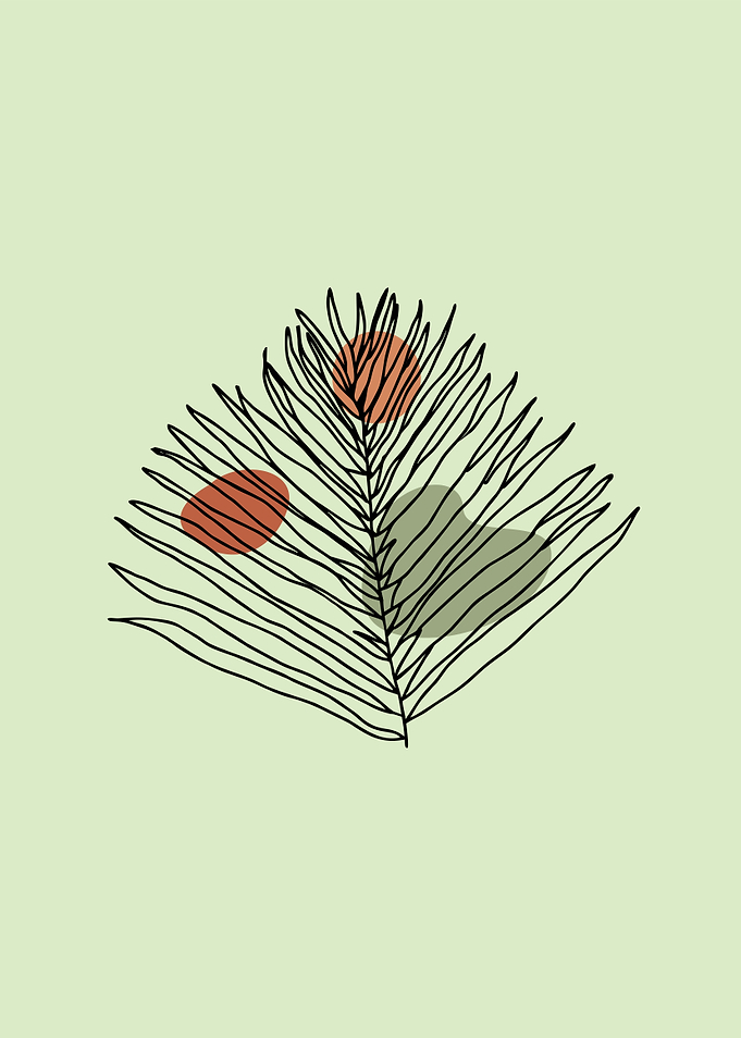 leaf line art