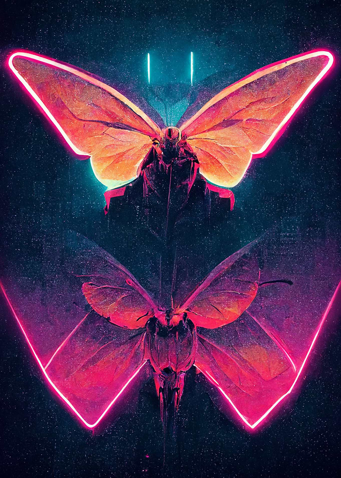 Synthwave Moth