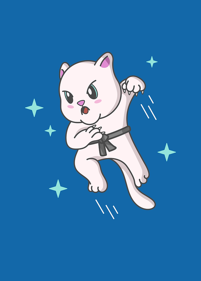 Kawaii Cat Ninja Kitten