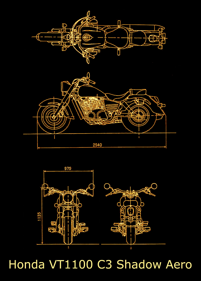 Honda VT1100 3 Shadow Aer