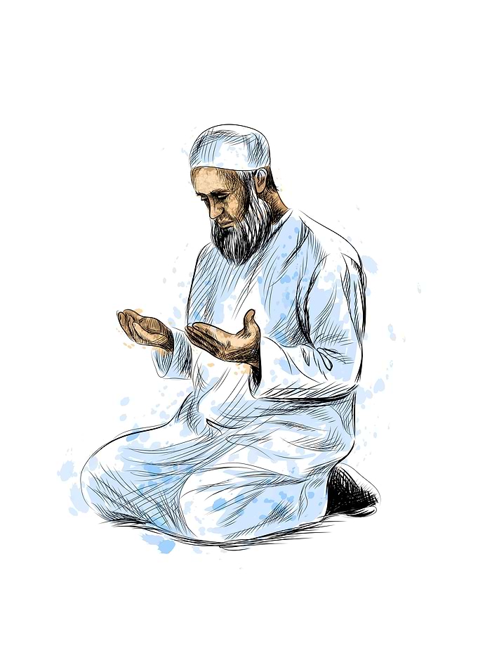 Muslim man praying