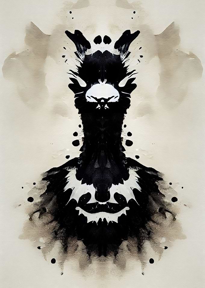 Llama Black Watercolor