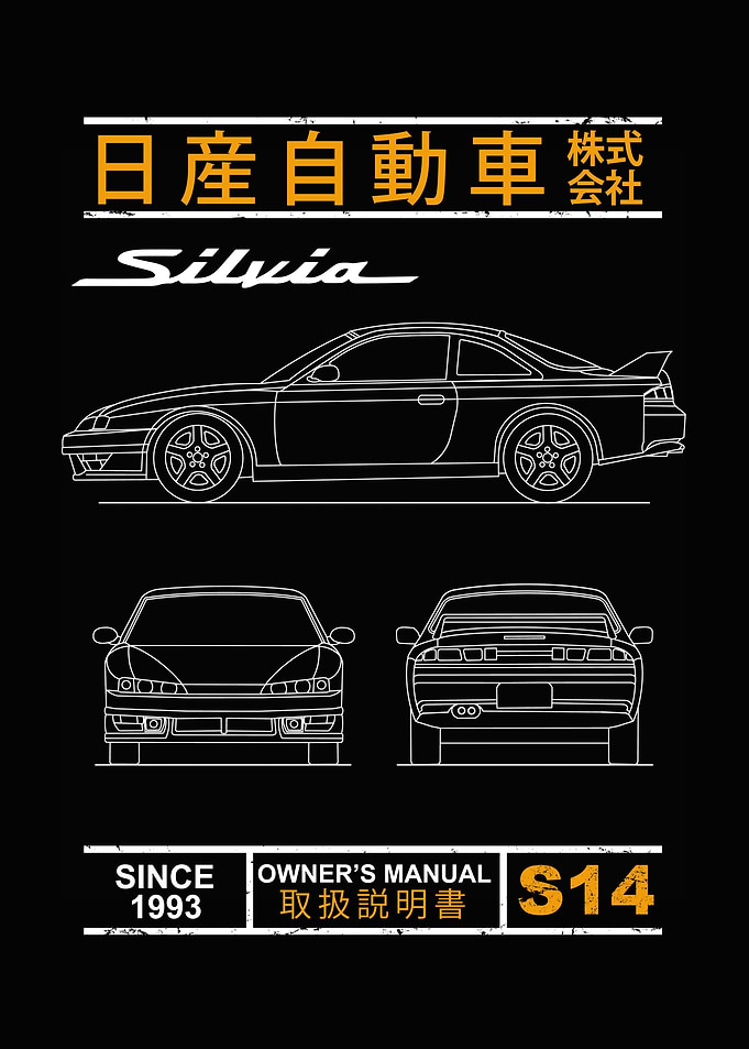 Blueprint of Silvia S14