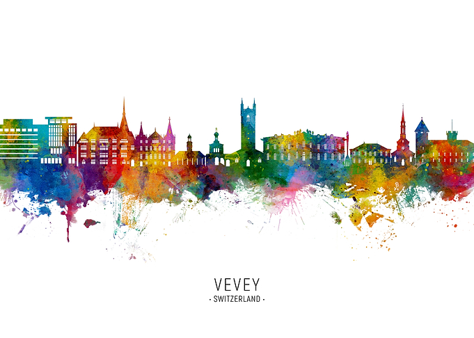 Vevey Skyline Switzerland