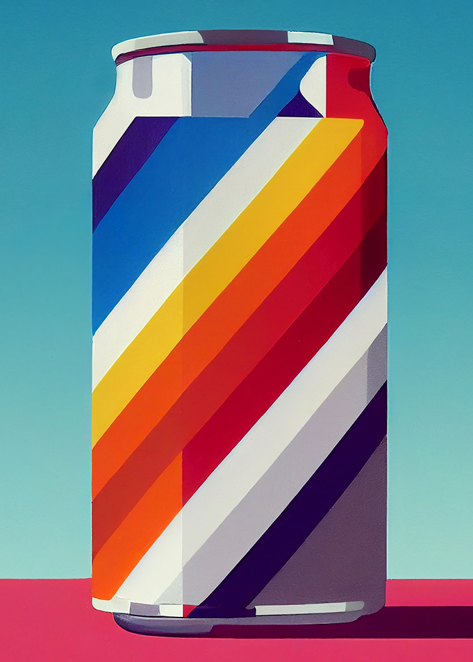 Summer Stripe Can
