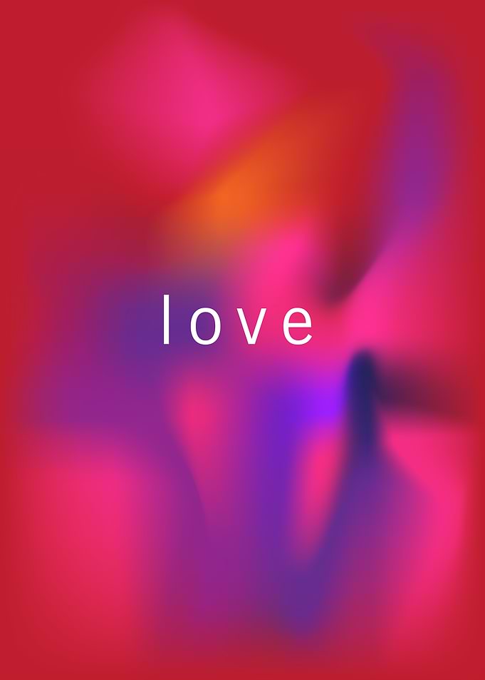 Love Gradient Poster