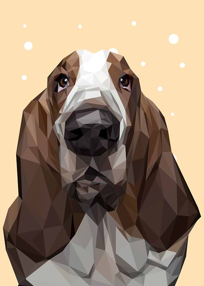 geometric animal Cute Dog