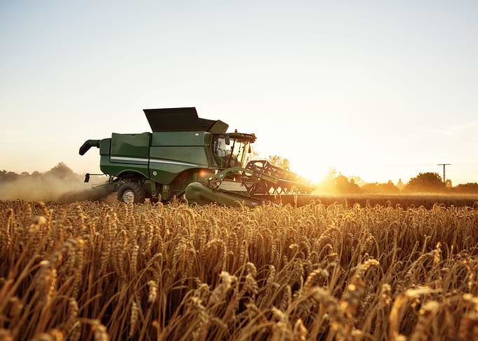 Combine On A Field