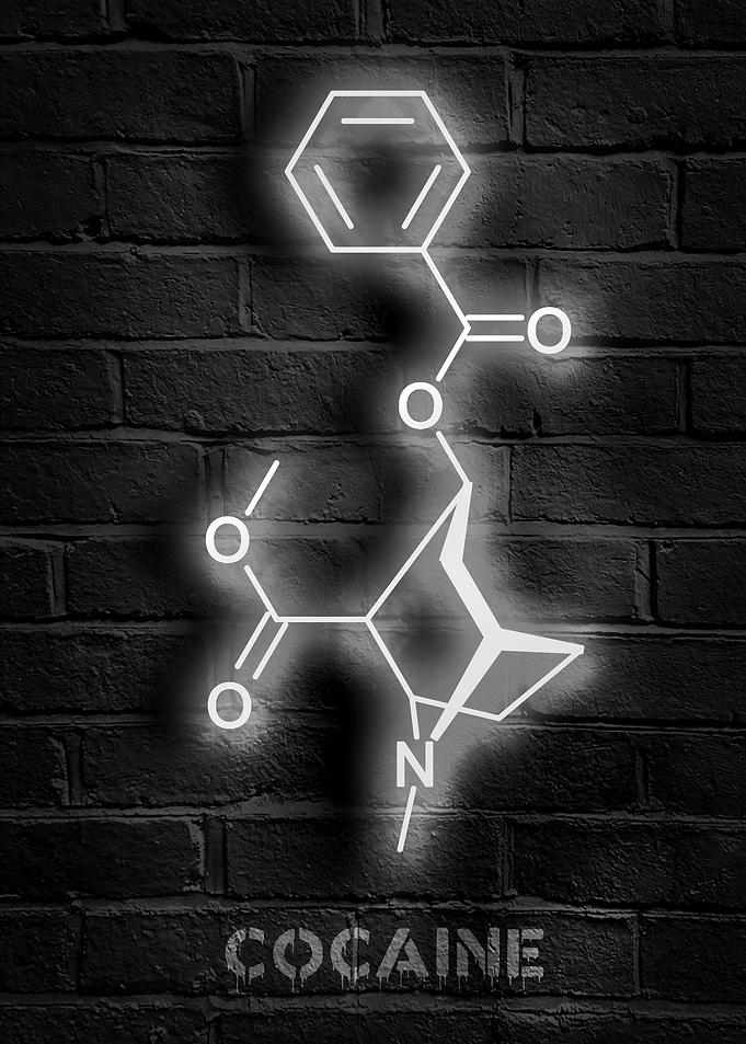 Cocaine neon molecule