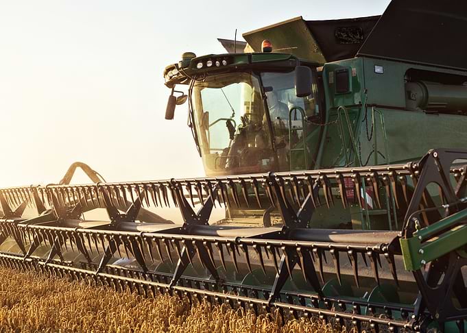 Front Of Combine Harvester