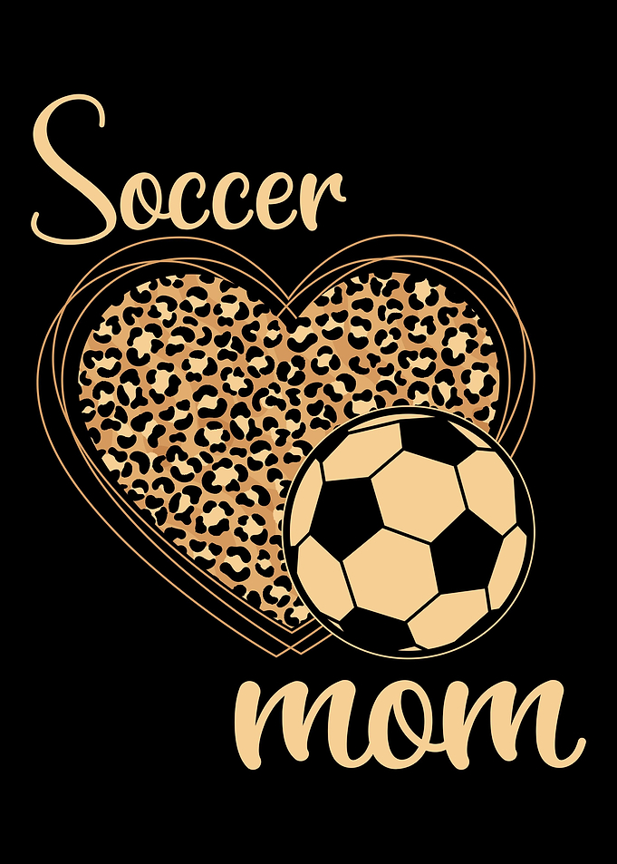 Leopard Heart Soccer Mom