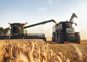 Tractor and Combine