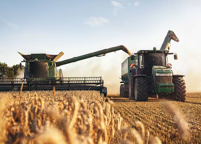 Tractor and Combine