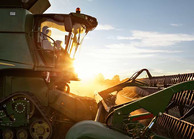Combine At Sunset