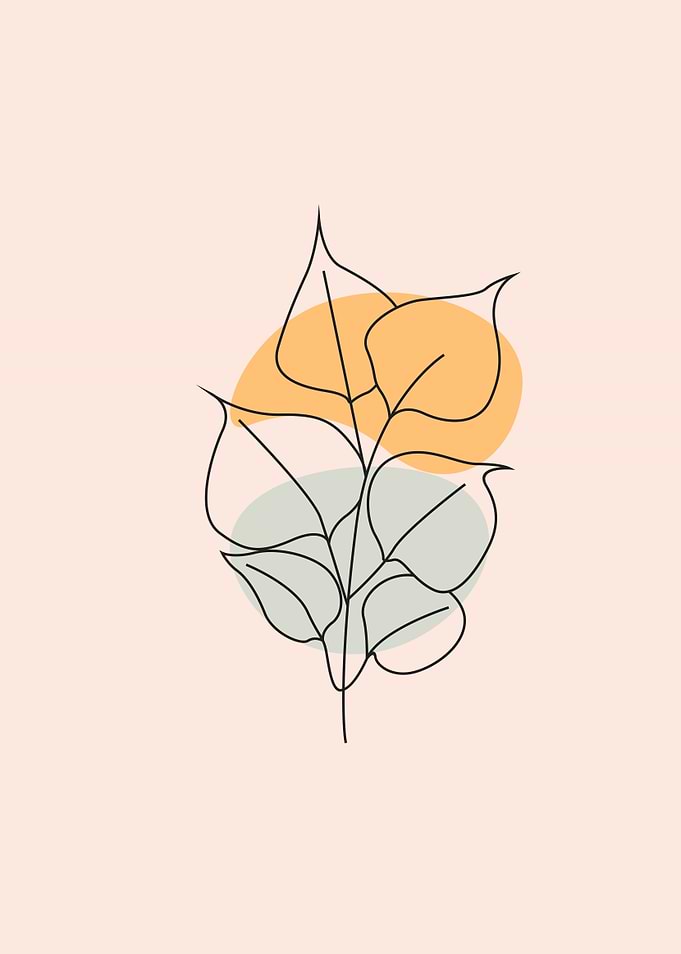 beautiful handrawn plant