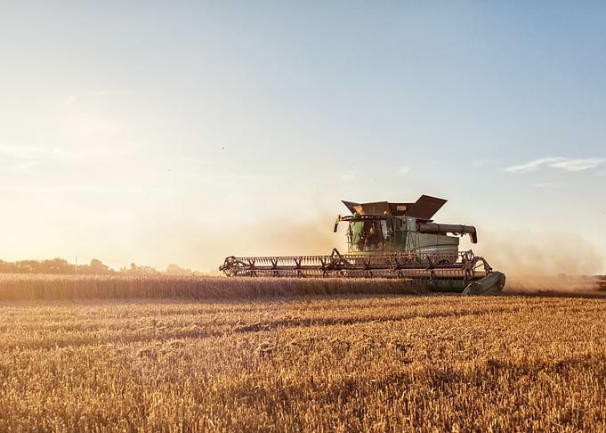 Combine During Harvest