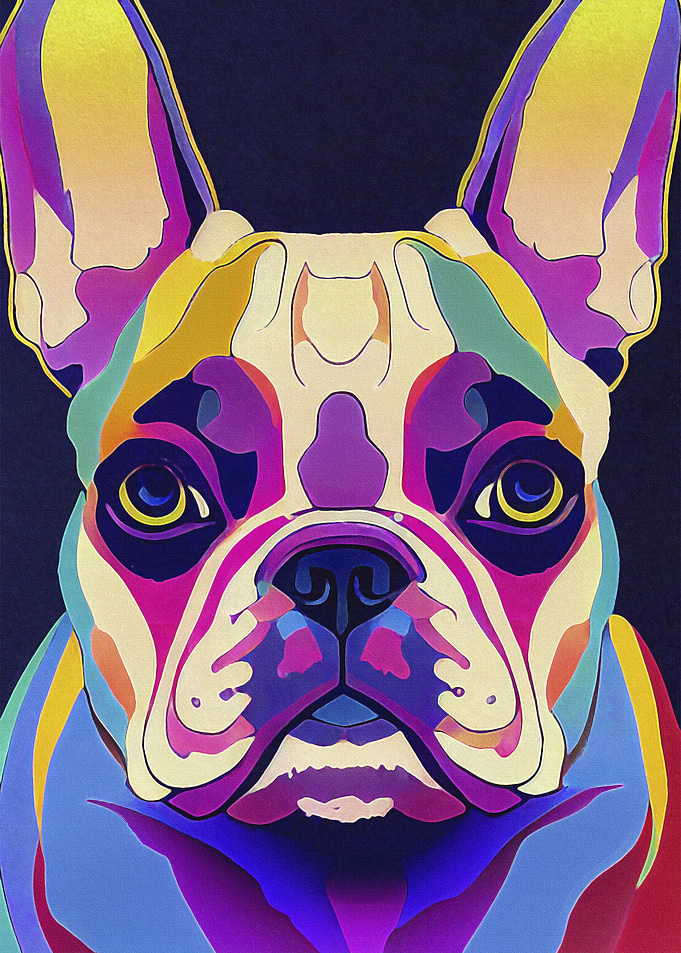French Bulldogs face With