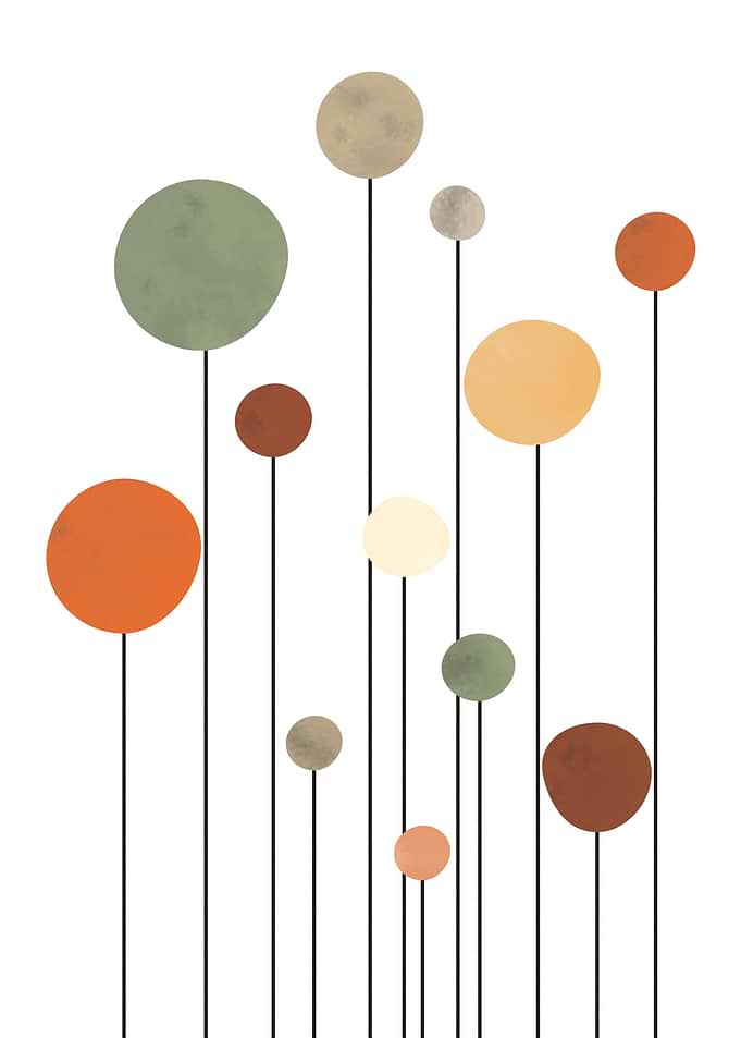 abstract flowers boho