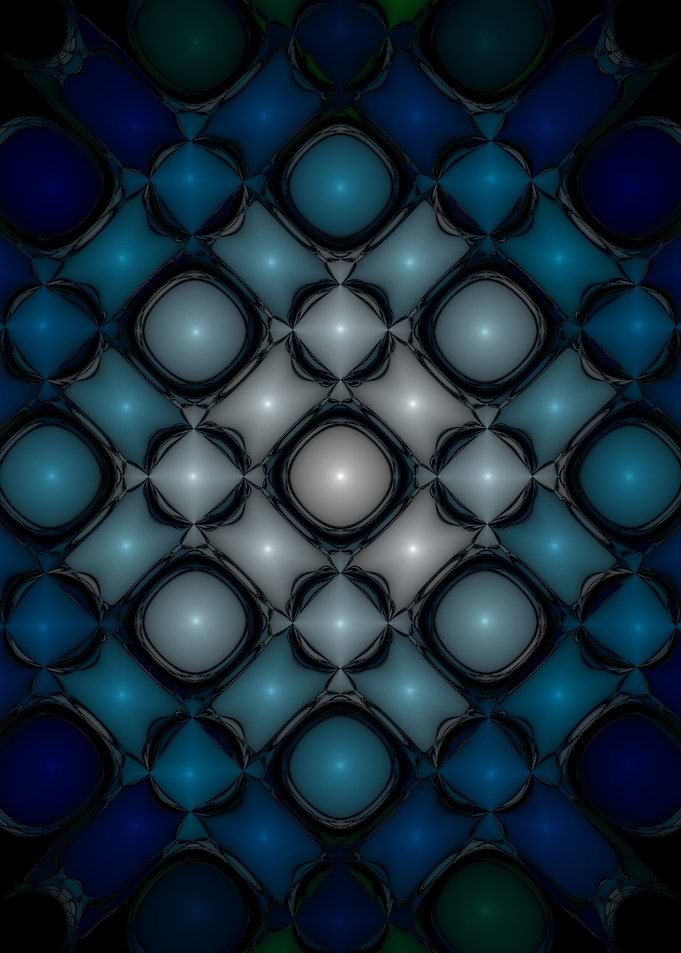 White and blue grid