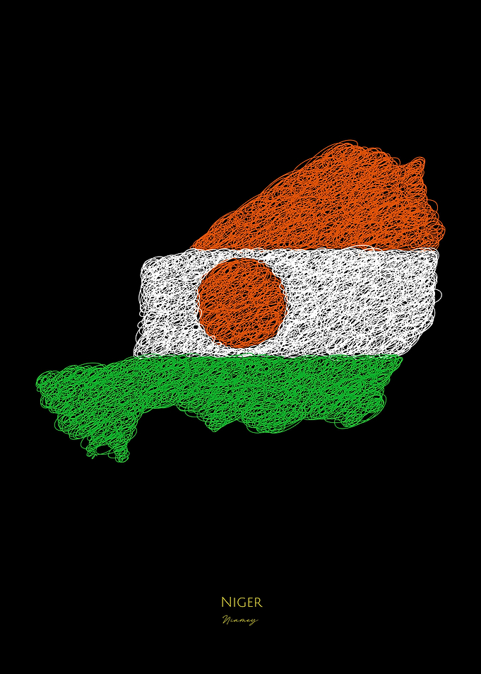 NIGER NIAMEY SCRIBBLE ART
