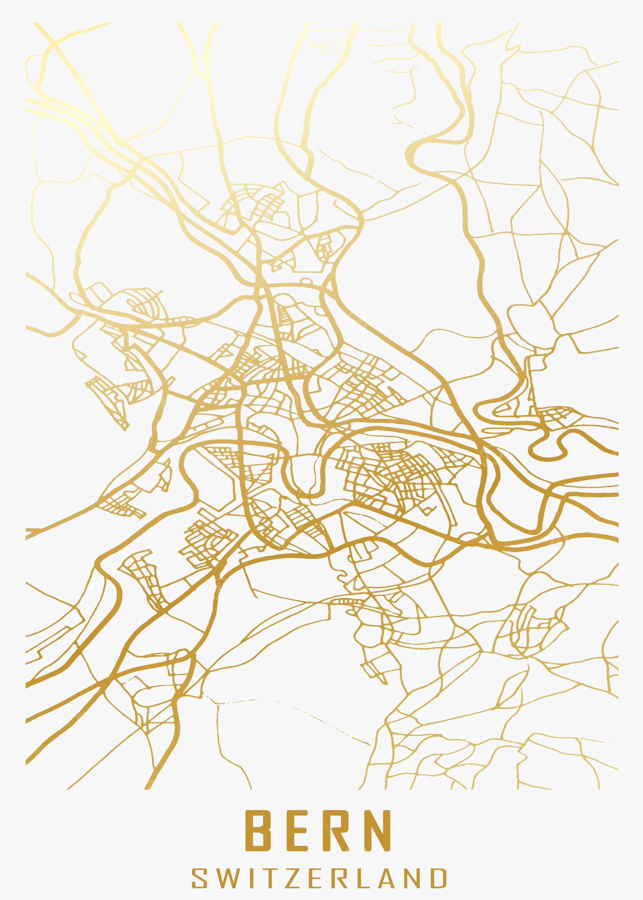 Bern Switzerland city map