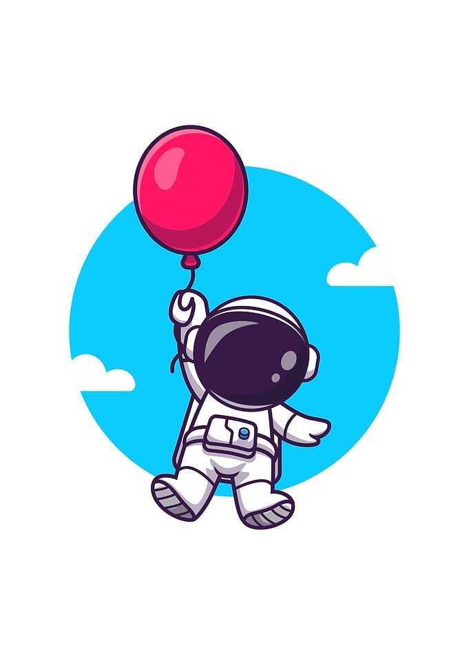 Astronaut floating