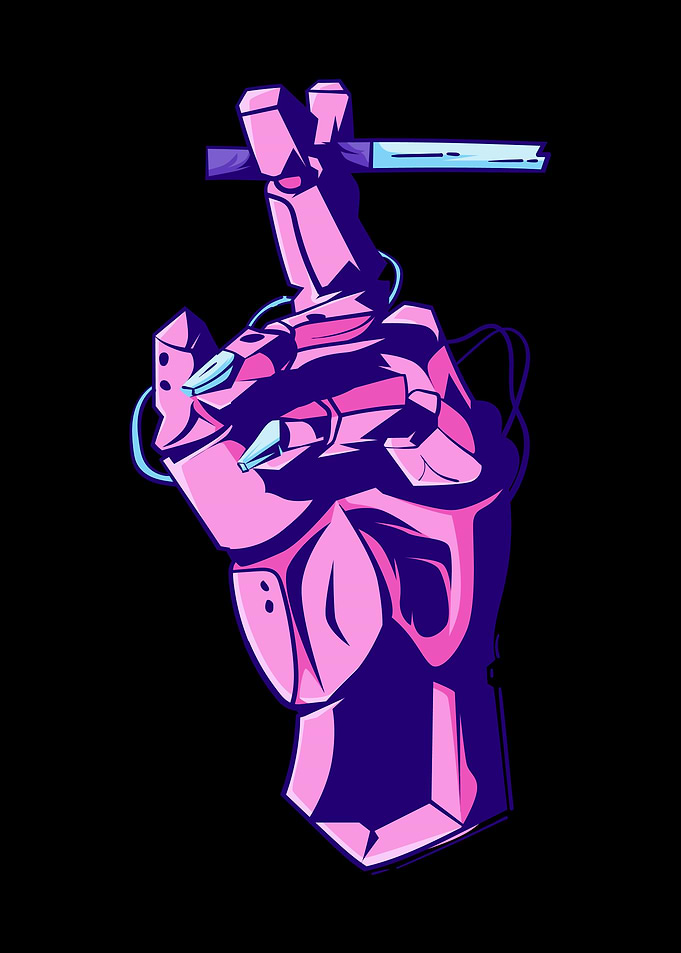 Hands cyber