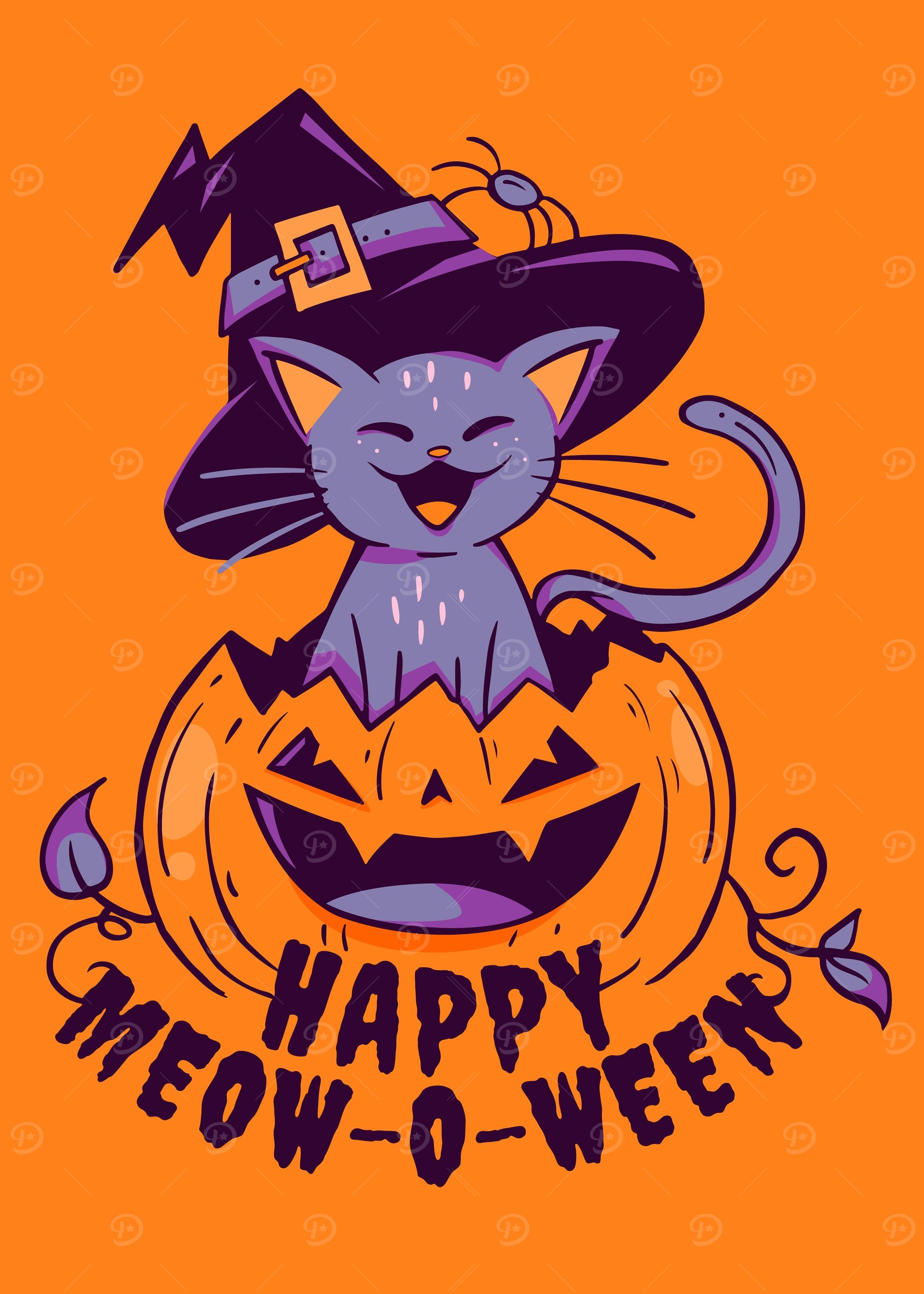 Funny Halloween Cat