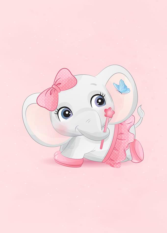 Cute magician elephant
