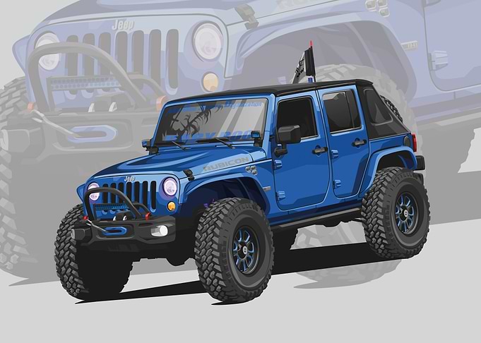 jeep wrangler blue