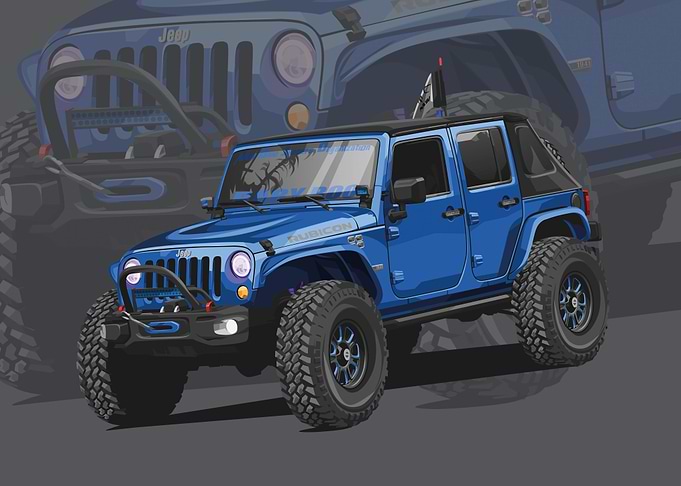 jeep wrangler blue
