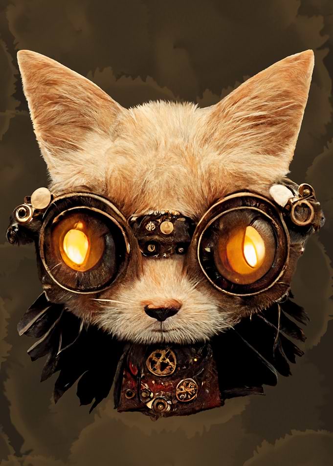 Cat Steampunk Goth