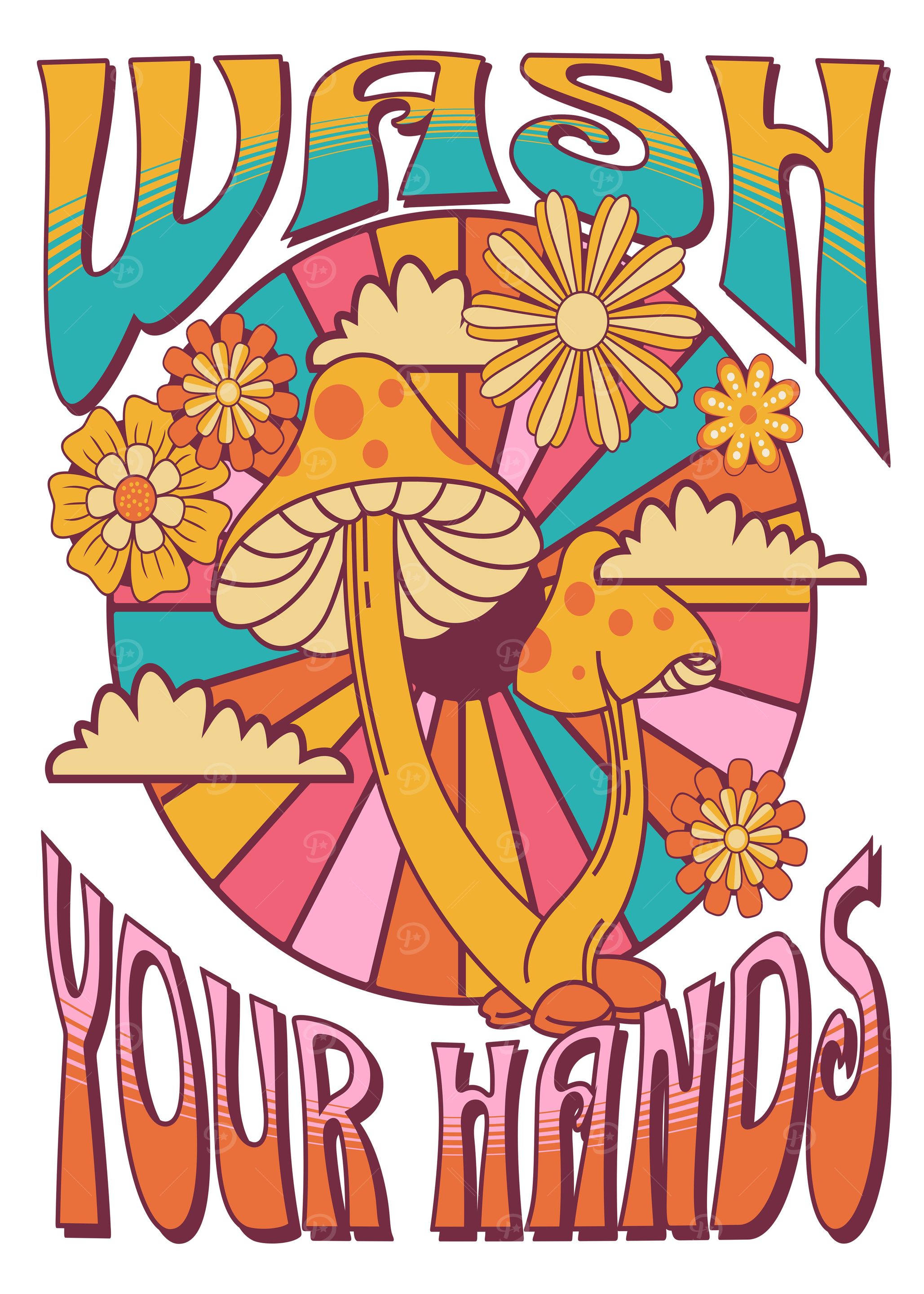 WASH YOUR HANDS RETRO