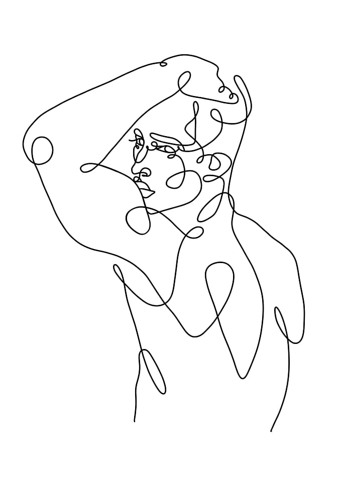 male minimalist bust