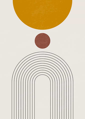 Boho Geometric Line Cirlce