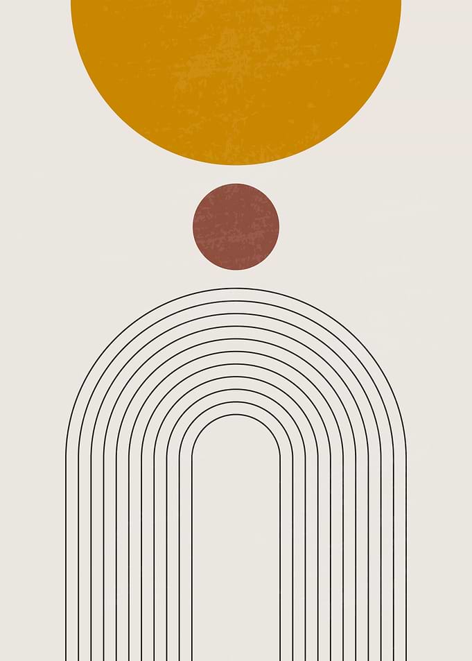 Boho Geometric Line Cirlce