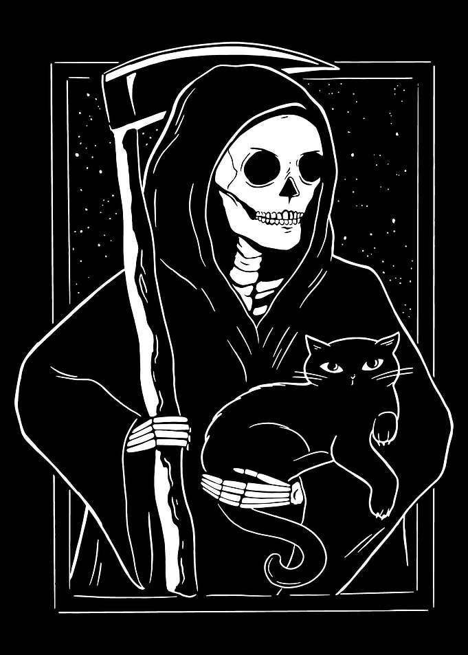 Reaper with Cat Halloween