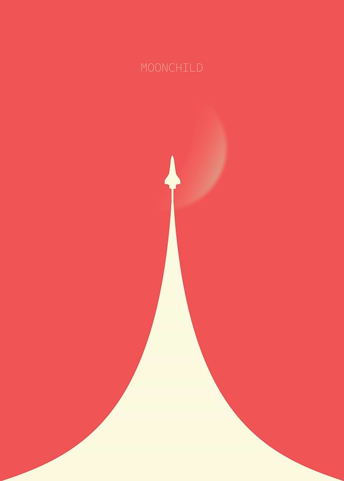 rocket to the moon red